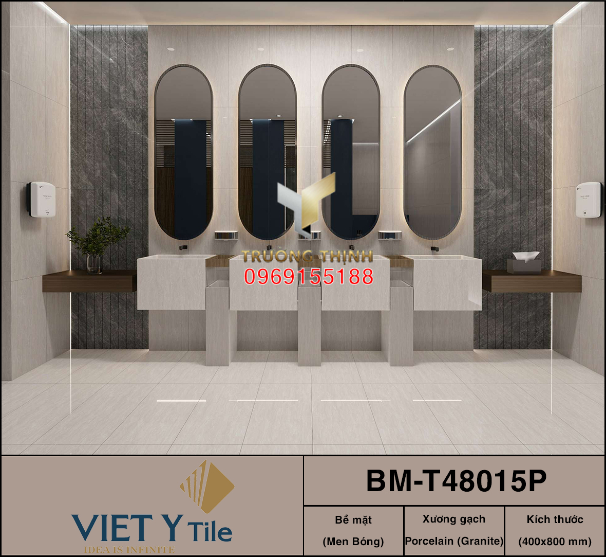 Xu hướng ốp tường gạch Việt Ý 40x80 mới nhất từ Bộ sưu tập VY1