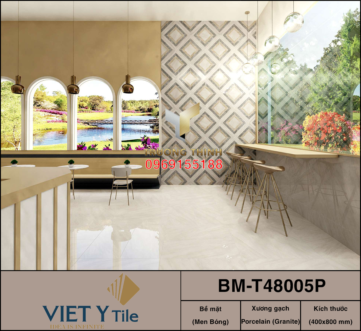 ​​​​​​​Xu hướng ốp tường gạch Việt Ý 40x80 mới nhất từ Bộ sưu tập VY1